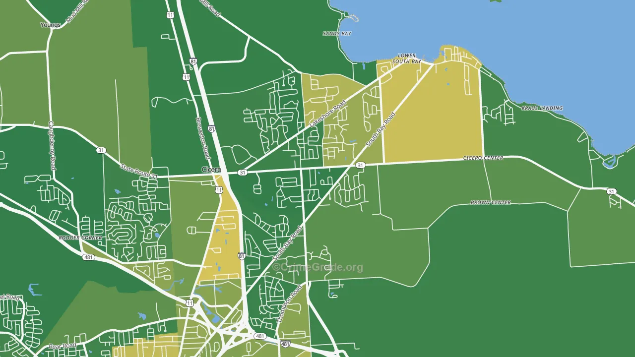 Cicero, NY Map of Murder Rates
