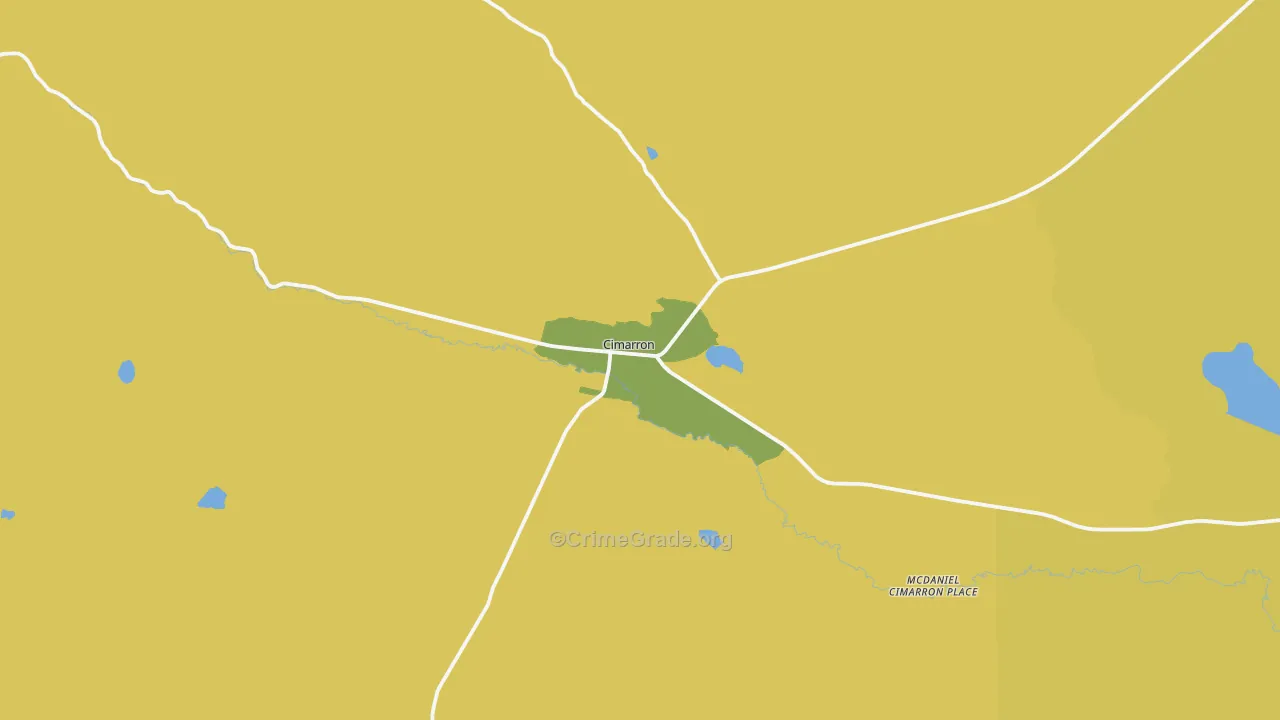 Cimarron, NM Map of Murder Rates