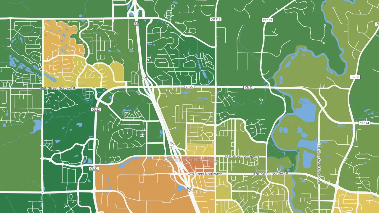 Cimarron, Rochester, MN Map of Murder Rates