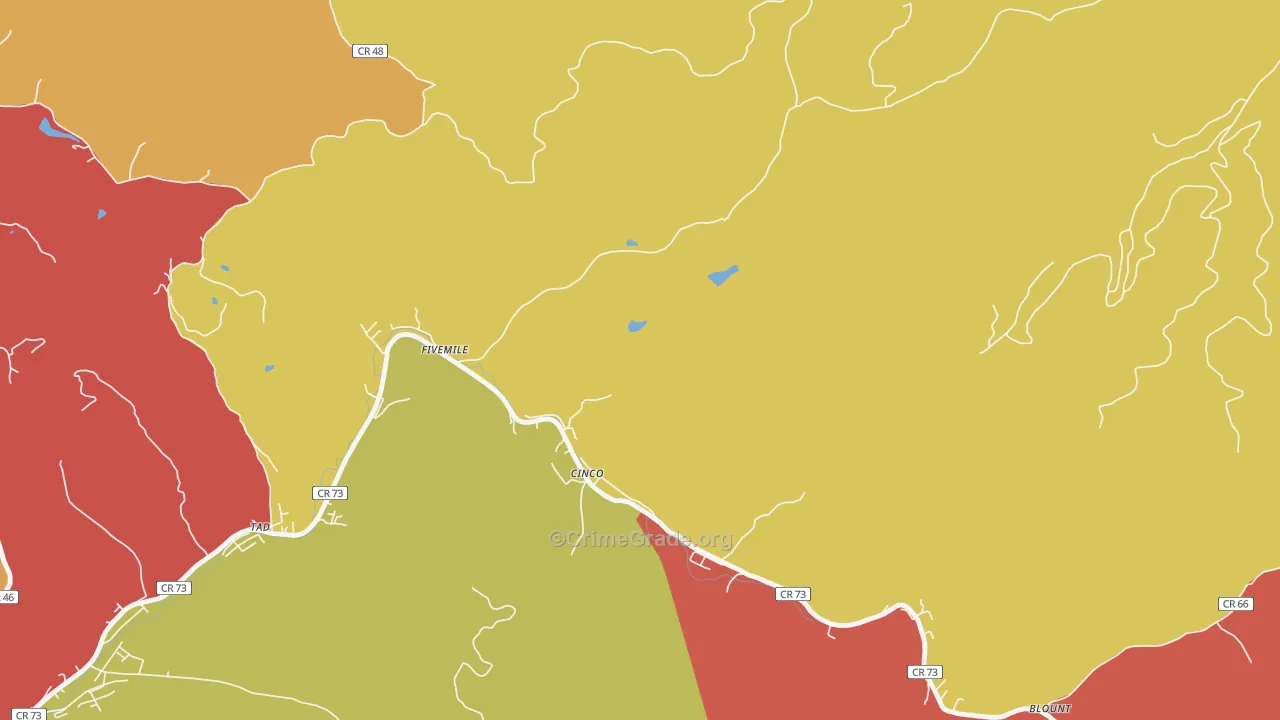 Cinco, WV Map of Murder Rates