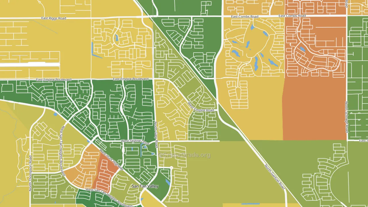 Circle Cross Ranch, San Tan Valley, AZ Map of Murder Rates