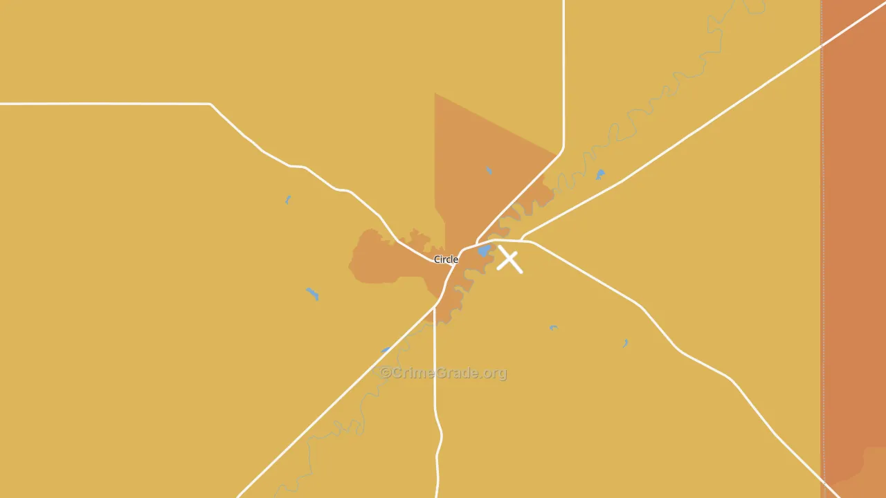 Circle, MT Map of Murder Rates