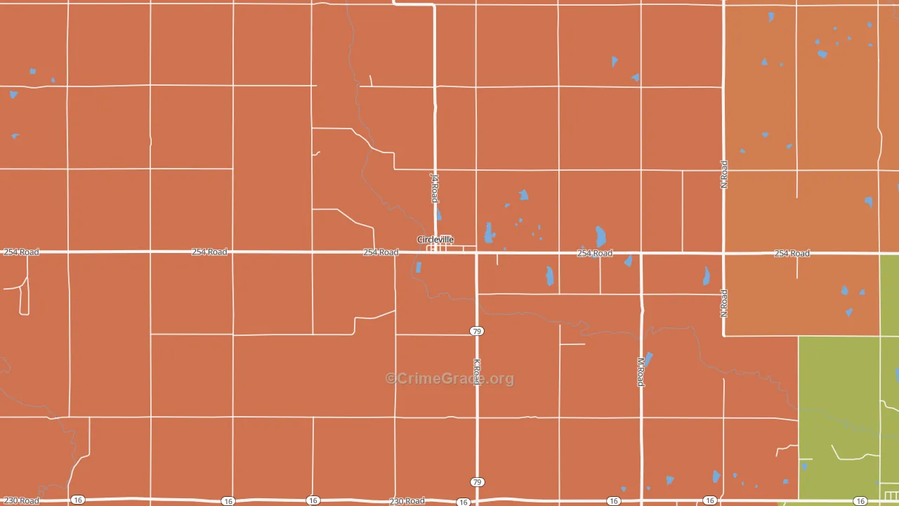 Circleville, KS Map of Murder Rates