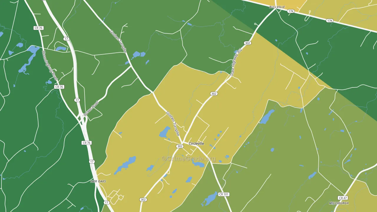Circleville, NY Map of Murder Rates