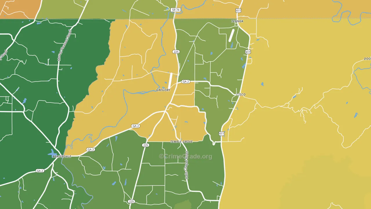 Cisco, GA Map of Murder Rates