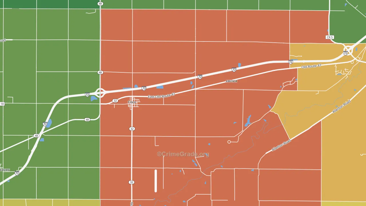 Cisco, IL Map of Murder Rates