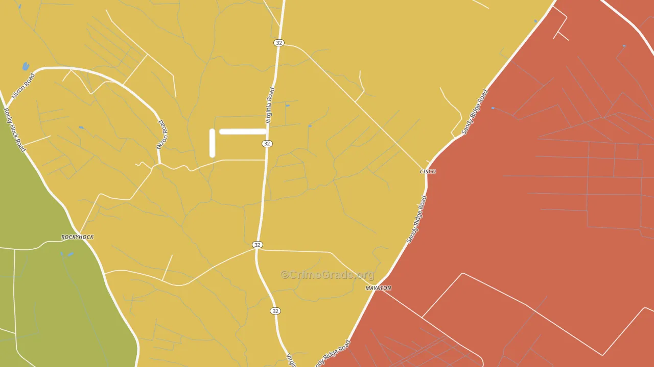 Cisco, NC Map of Murder Rates