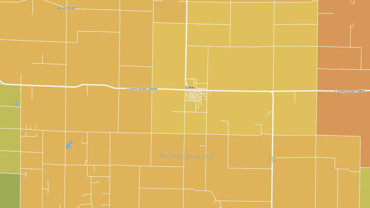 Cisne, IL Map of Murder Rates