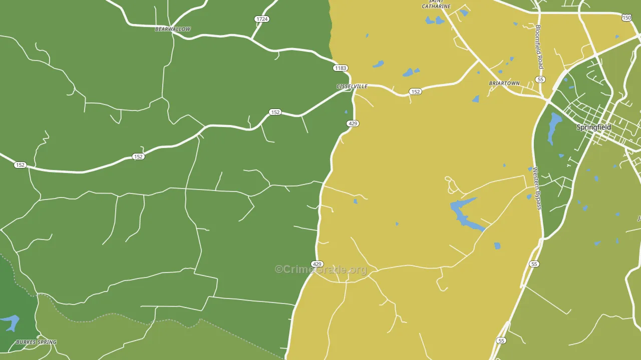 Cisselville, KY Map of Murder Rates