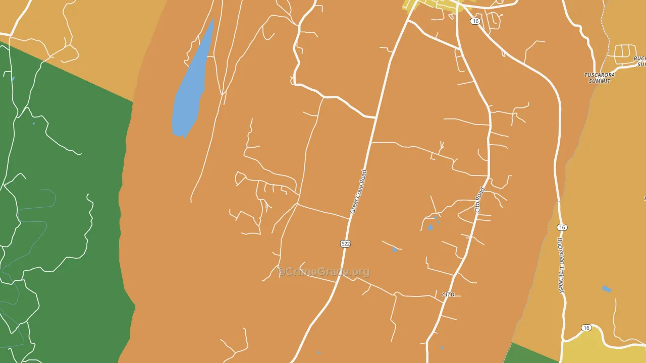 Cito, PA Map of Murder Rates