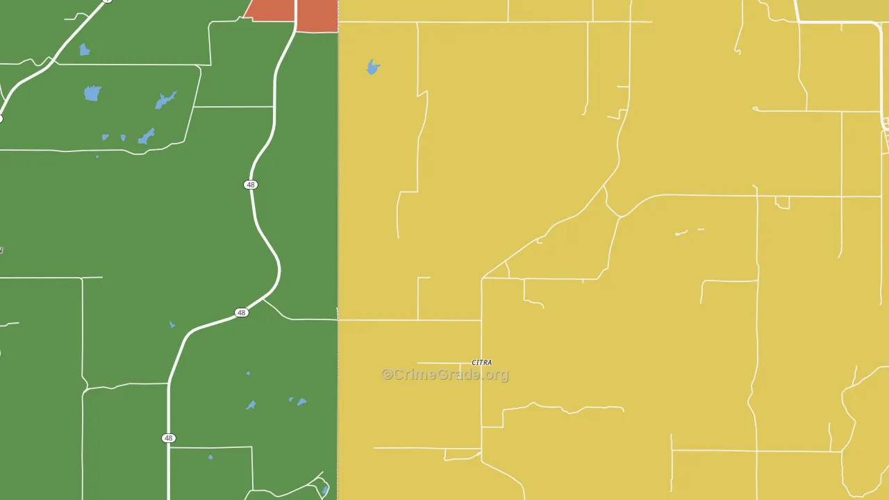 Citra, OK Map of Murder Rates