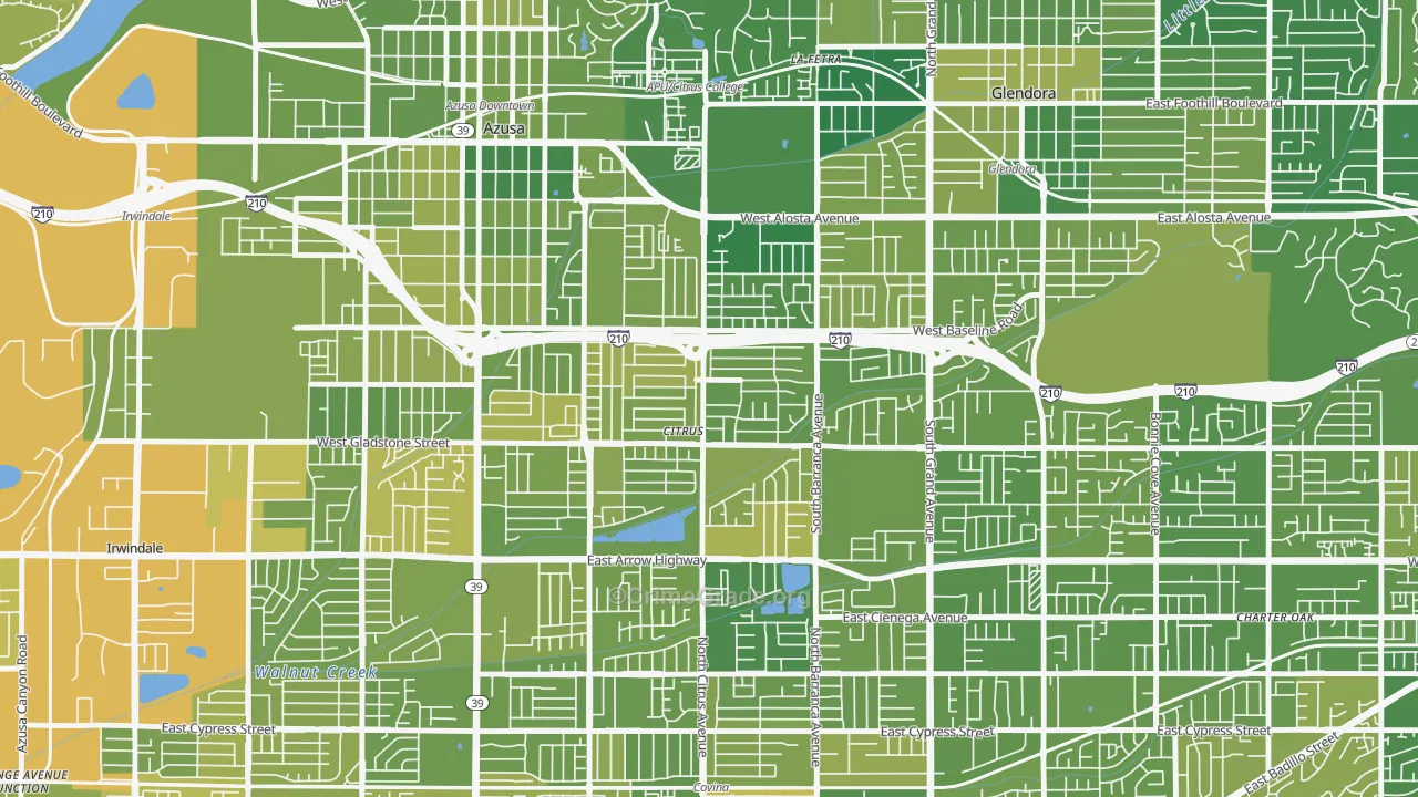 Citrus, CA Map of Murder Rates