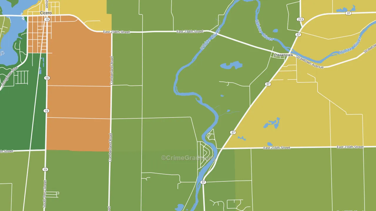 Clare, IN Map of Murder Rates