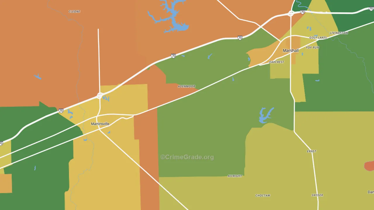 Clark County, IL Map of Murder Rates