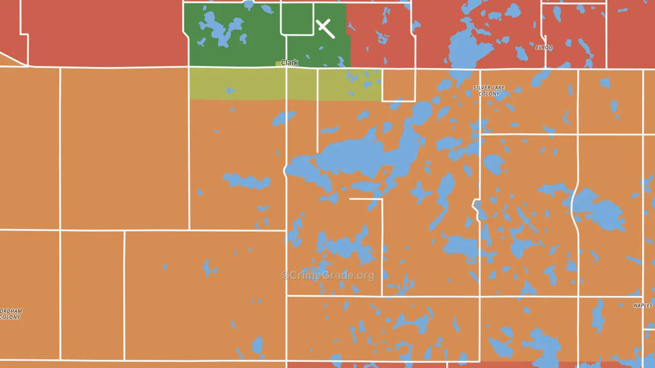 Clark County, SD Map of Murder Rates