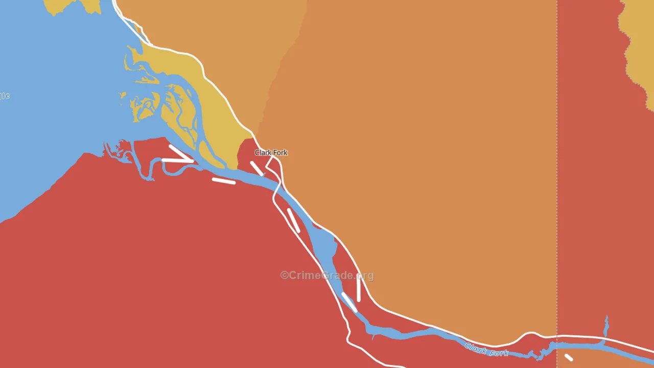 Clark Fork, ID Map of Murder Rates