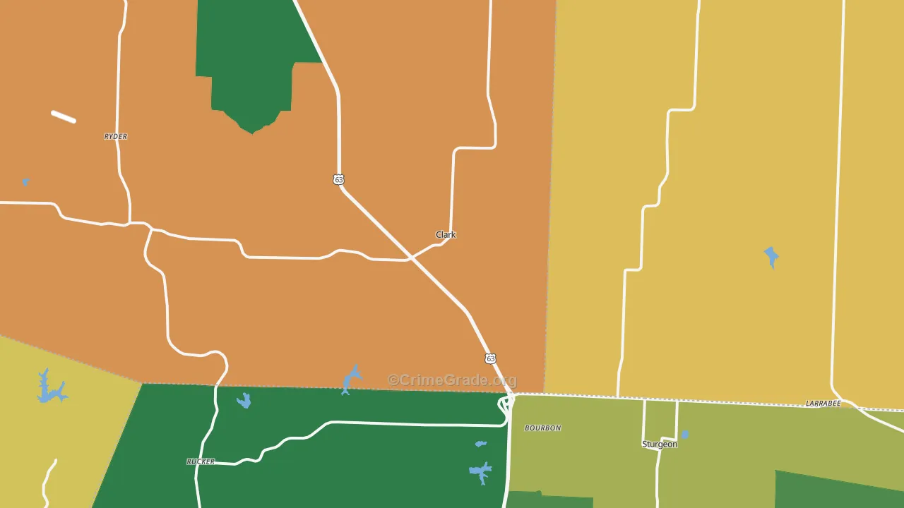 Clark, MO Map of Murder Rates