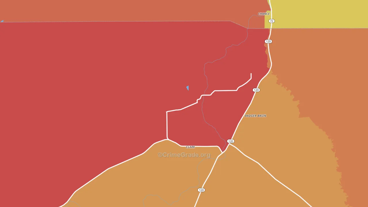 Clark, WY Map of Murder Rates