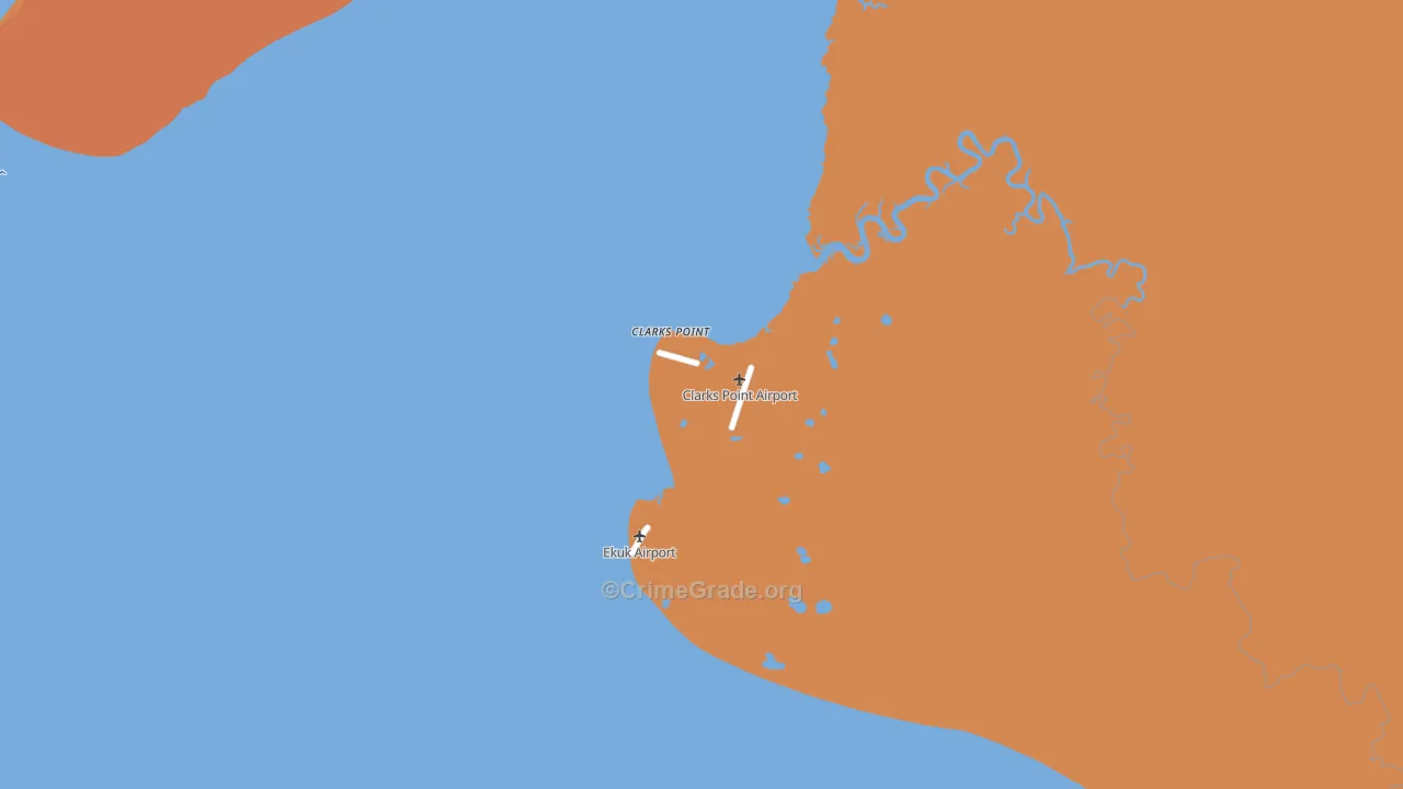 Clarks Point, AK Map of Murder Rates