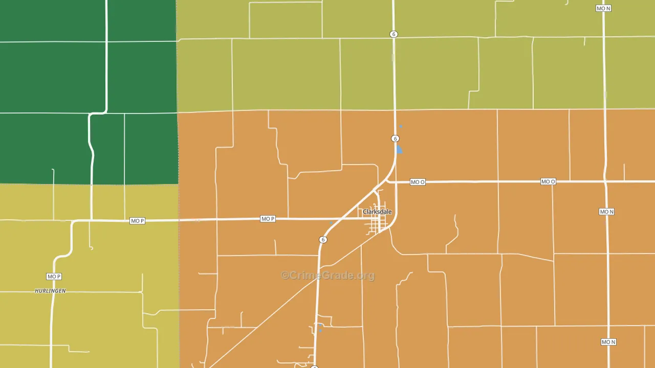 Clarksdale, MO Map of Murder Rates