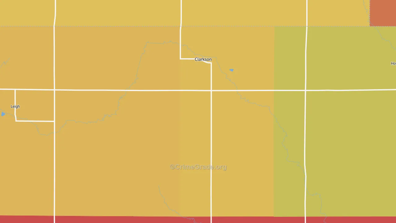 Clarkson, NE Map of Murder Rates