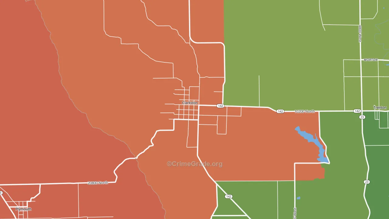 Clarkston, UT Map of Murder Rates