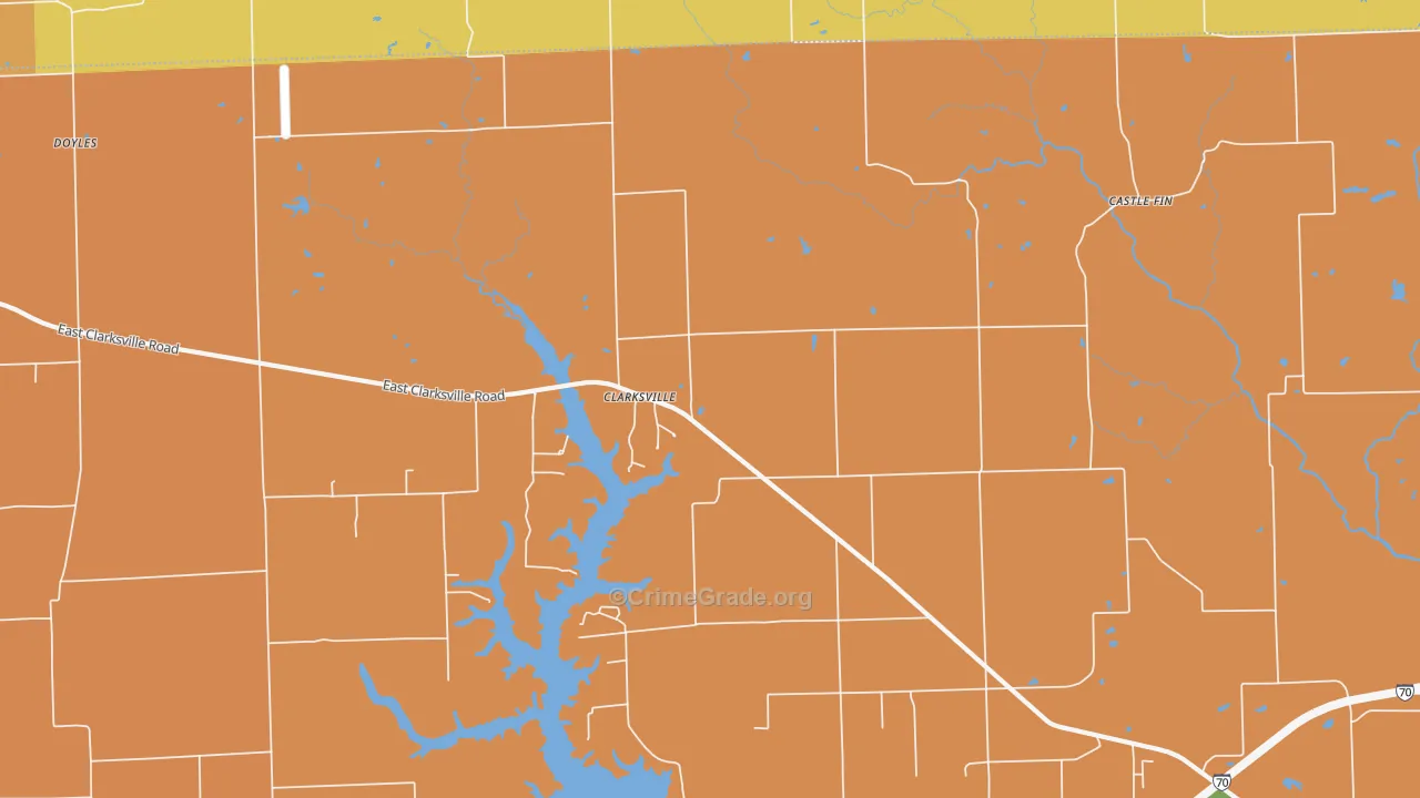 Clarksville, IL Map of Murder Rates