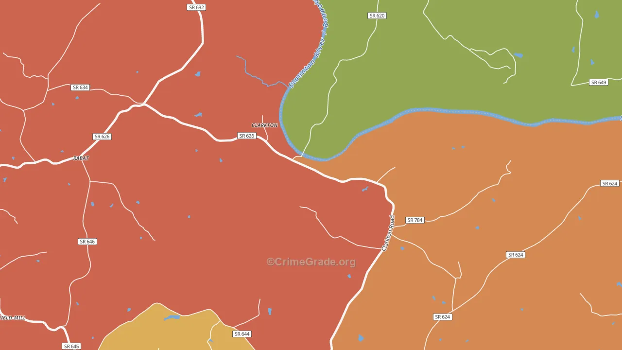 Clarkton, VA Map of Murder Rates