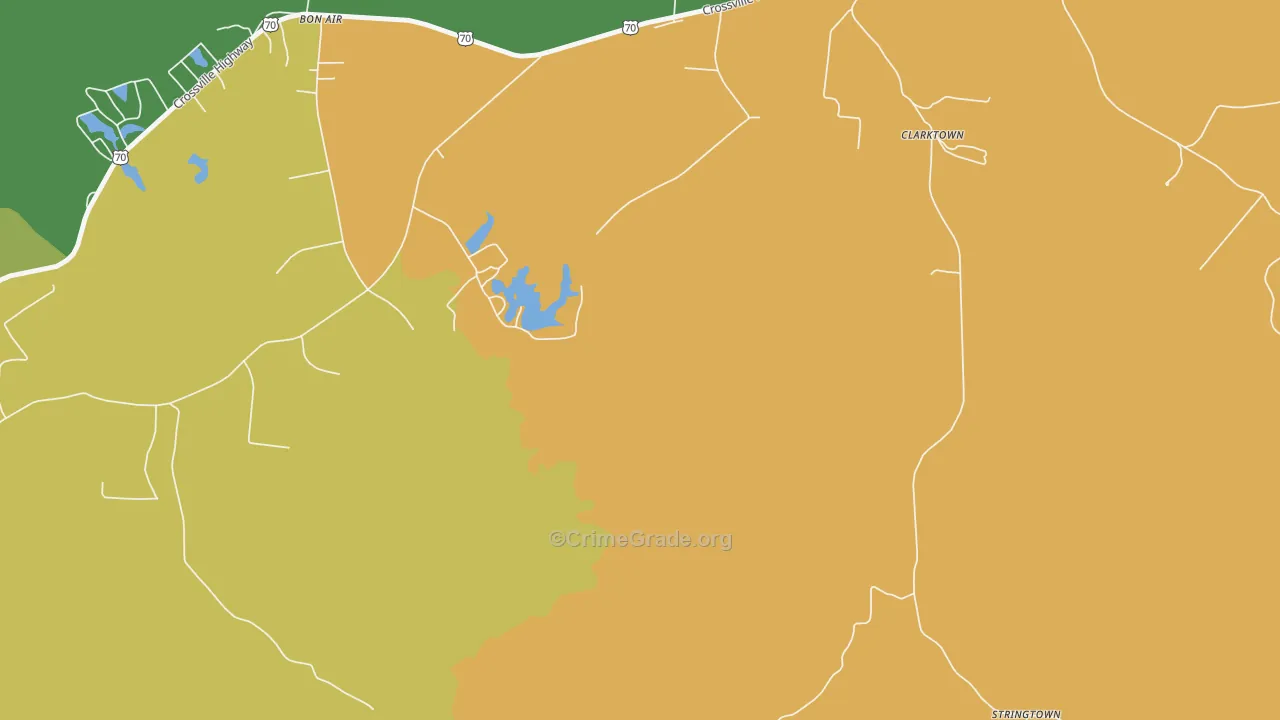 Clarktown, TN Map of Murder Rates