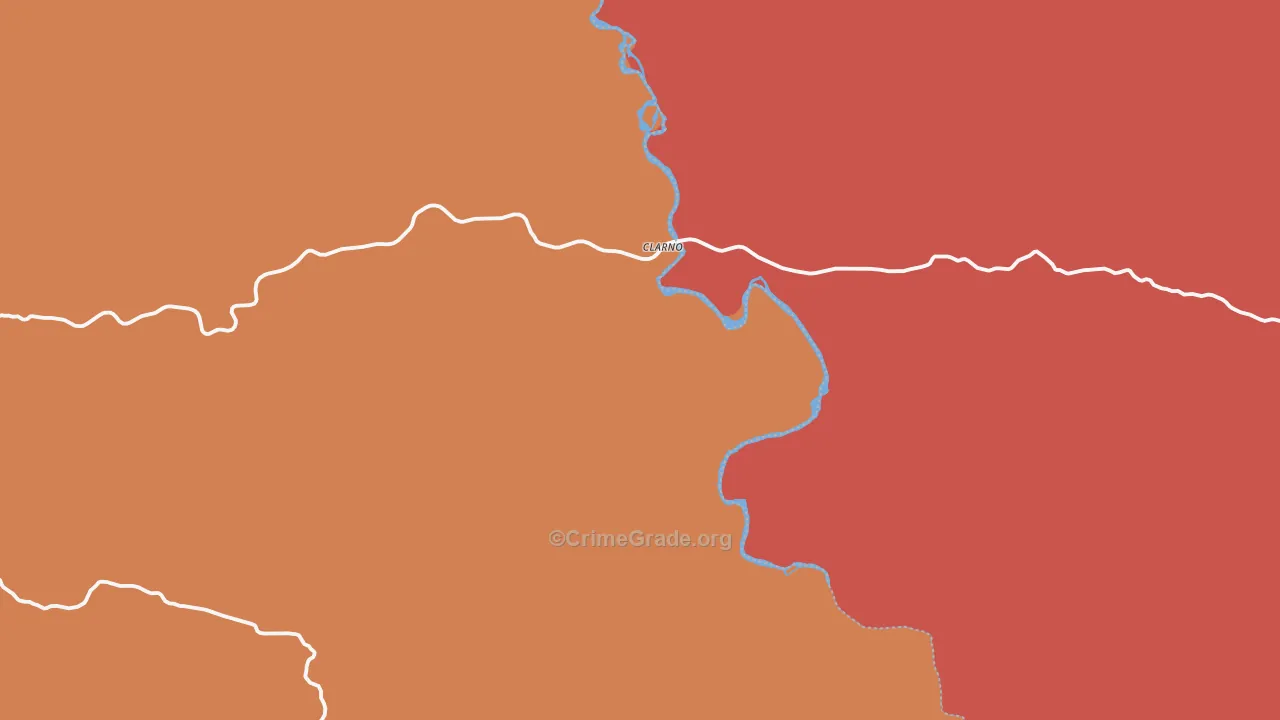 Clarno, OR Map of Murder Rates