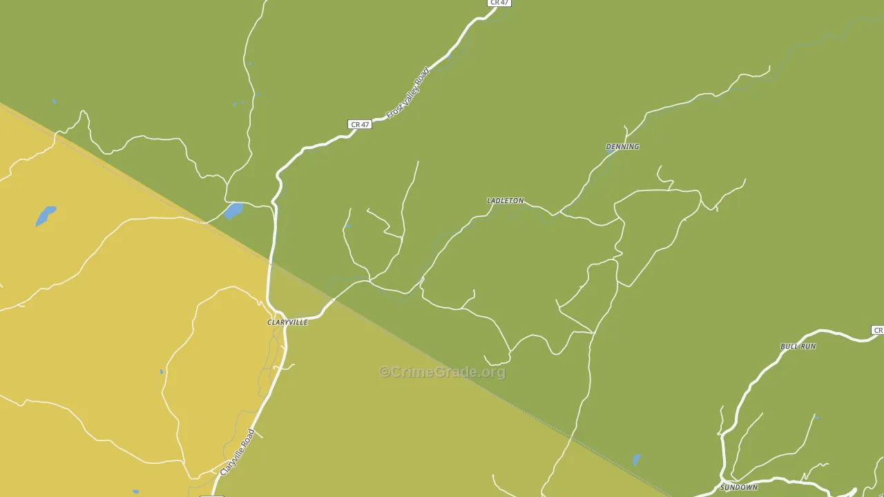 Claryville, NY Map of Murder Rates