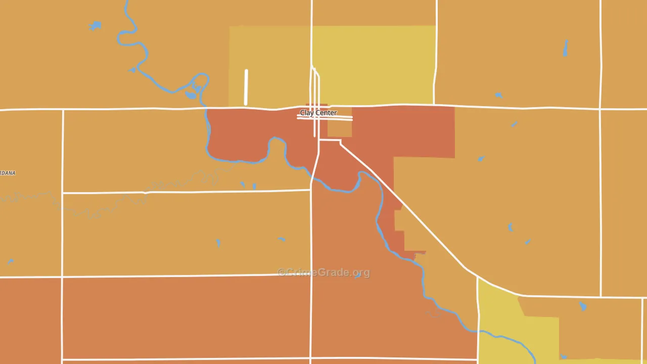 Clay County, KS Map of Murder Rates