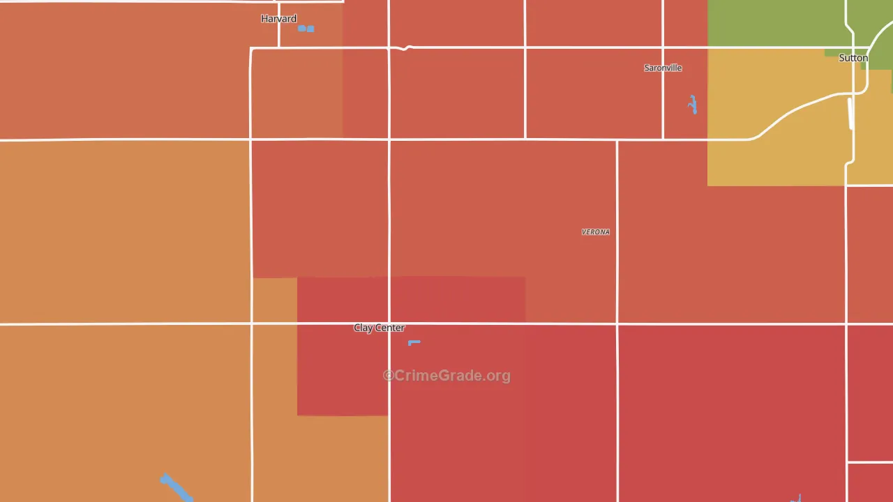 Clay County, NE Map of Murder Rates