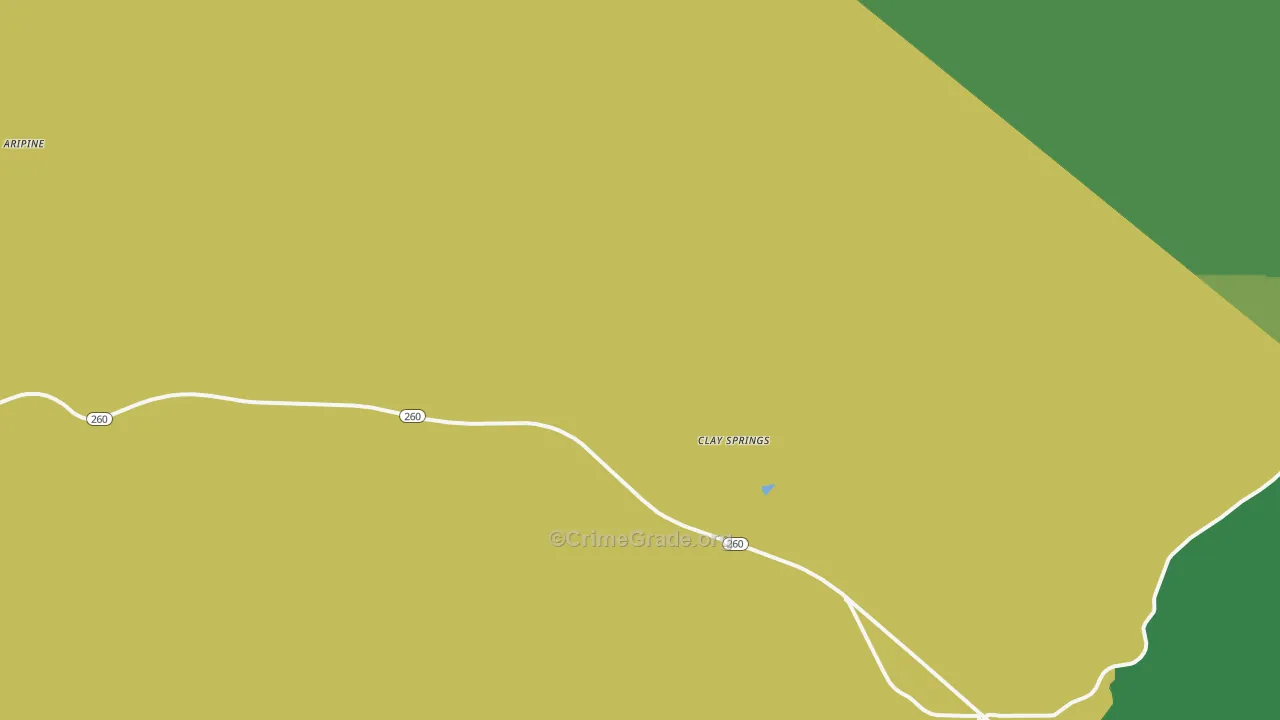 Clay Springs, AZ Map of Murder Rates