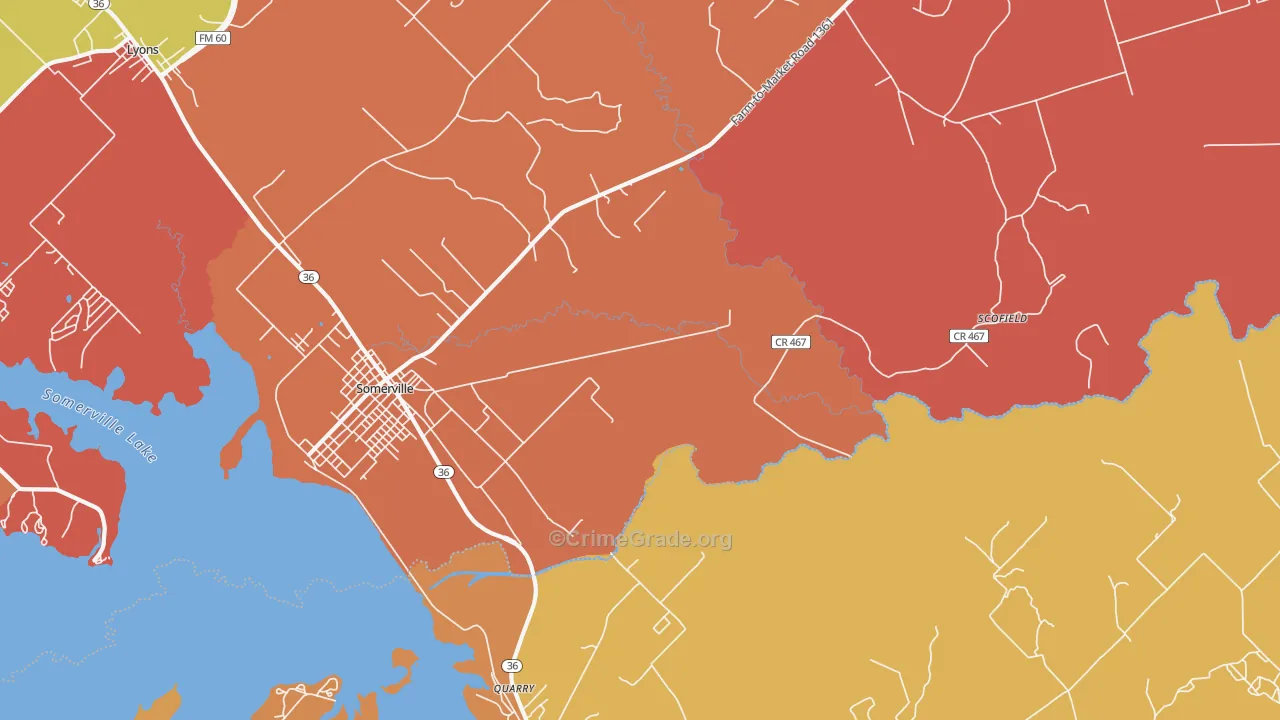 Clay, TX Map of Murder Rates