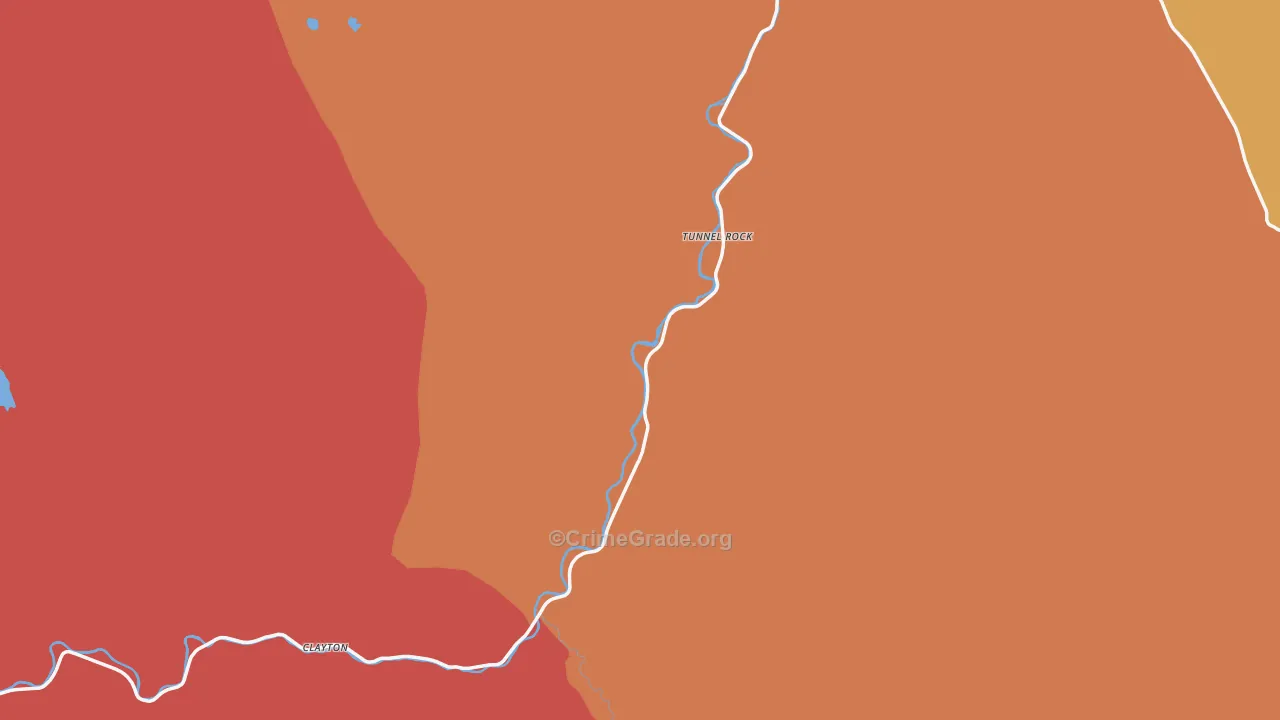 Clayton, ID Map of Murder Rates