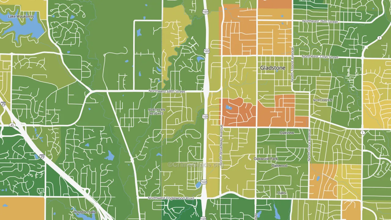Clayton, Kansas City, MO Map of Murder Rates