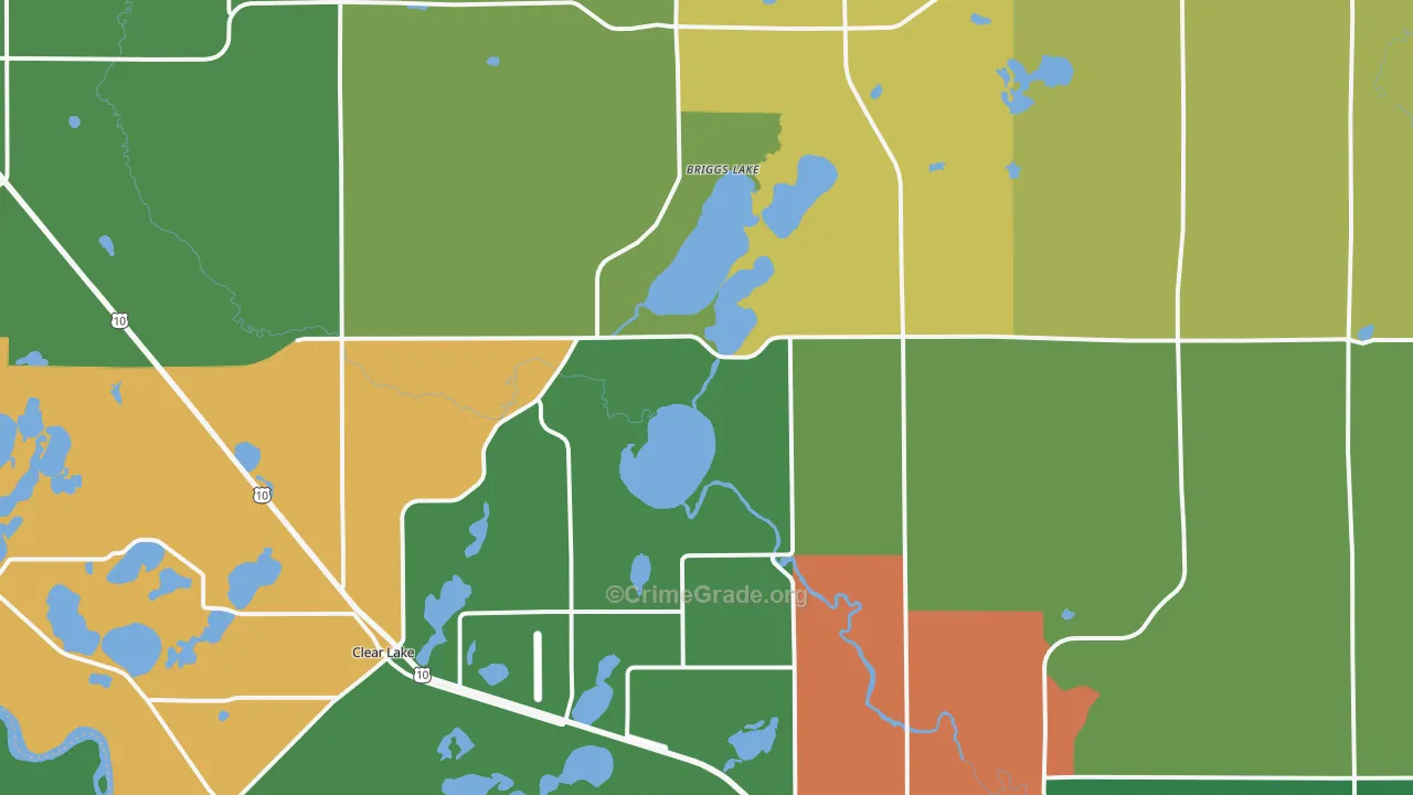 Clear Lake, MN Map of Murder Rates