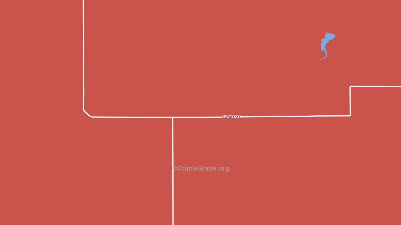 Clear Lake, OK Map of Murder Rates