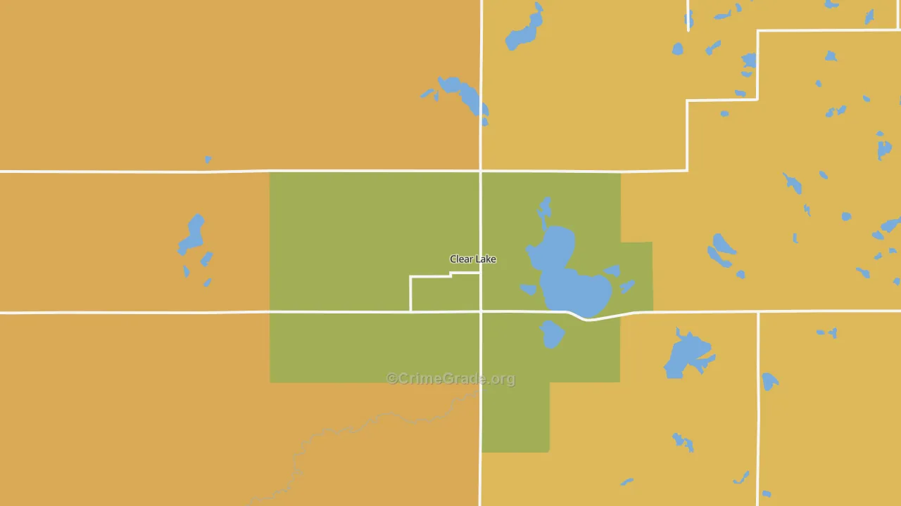Clear Lake, SD Map of Murder Rates