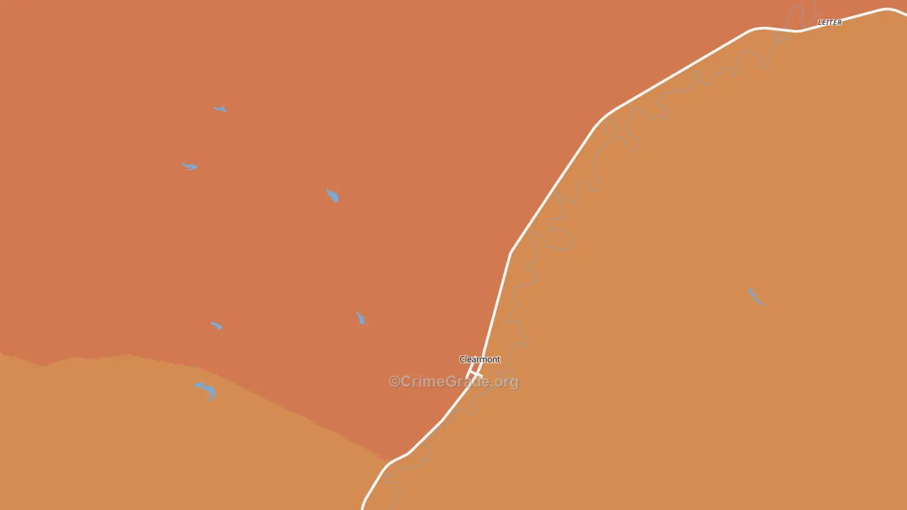 Clearmont, WY Map of Murder Rates