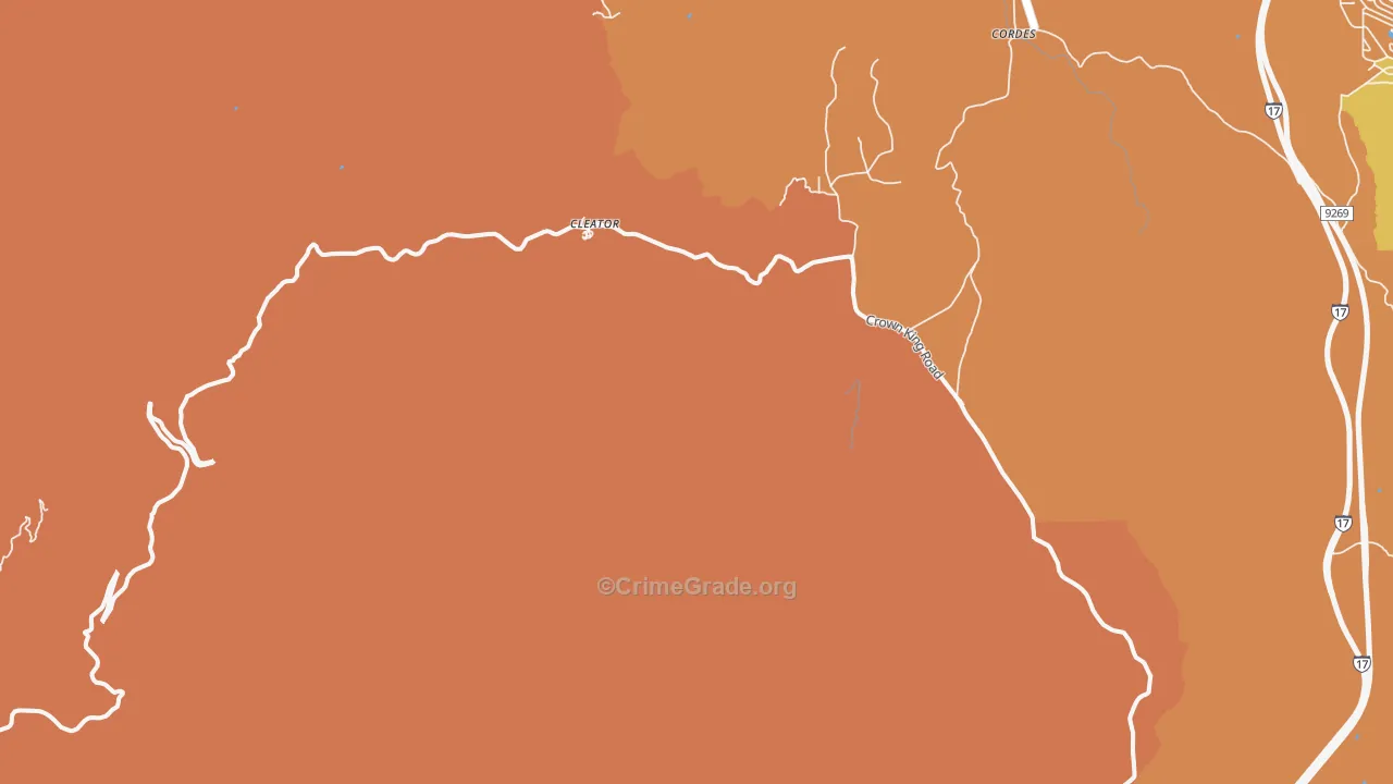 Cleator, AZ Map of Murder Rates