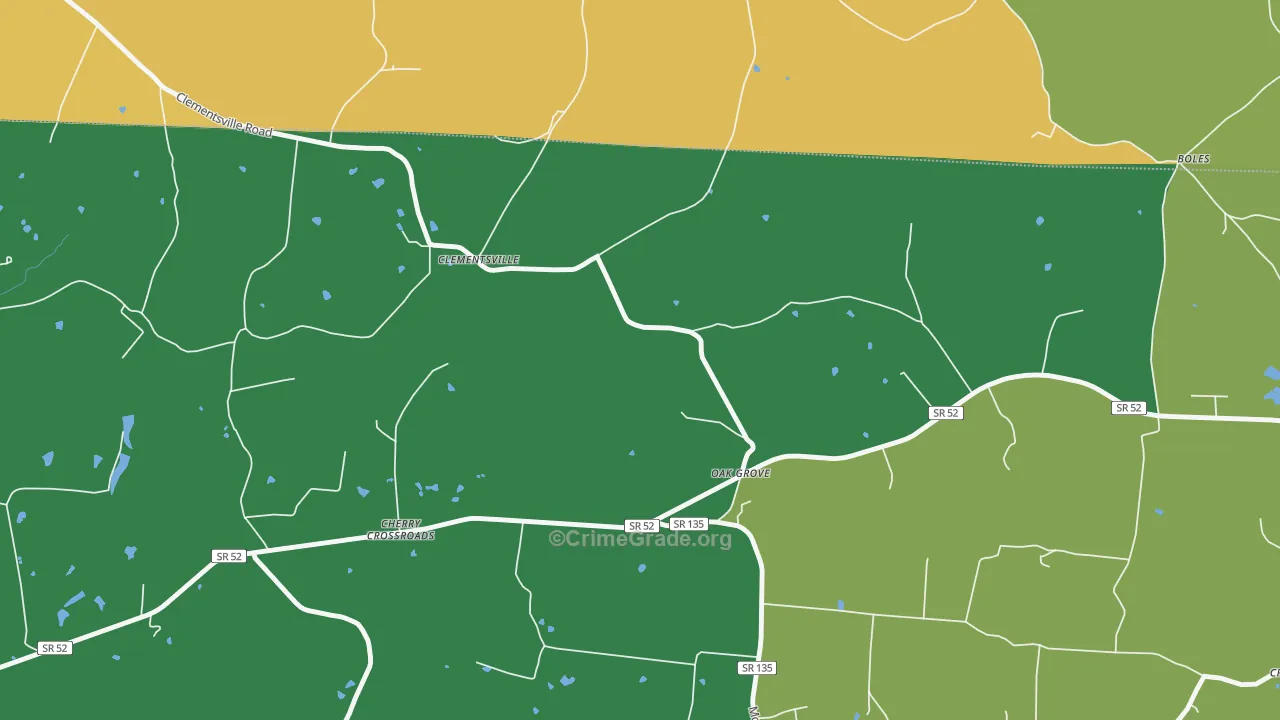 Clementsville, TN Map of Murder Rates