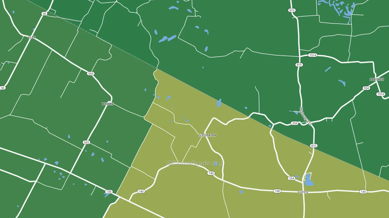 Cleopatra, KY Map of Murder Rates