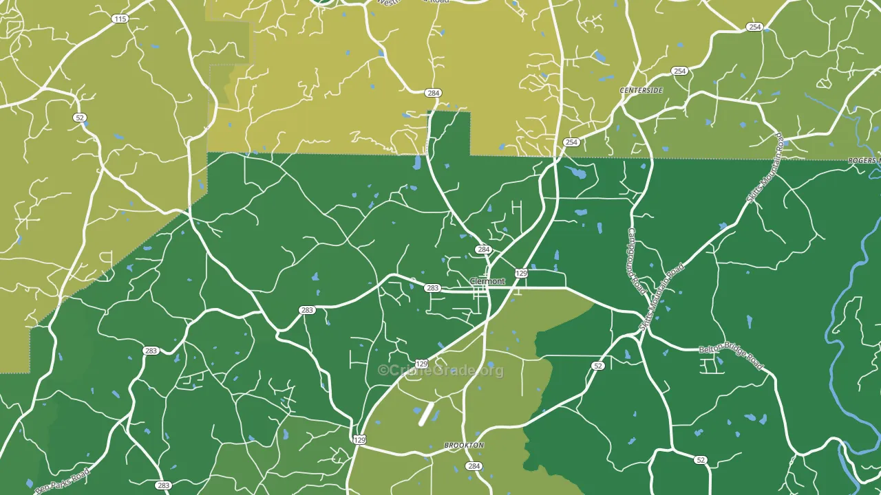 Clermont, GA Map of Murder Rates