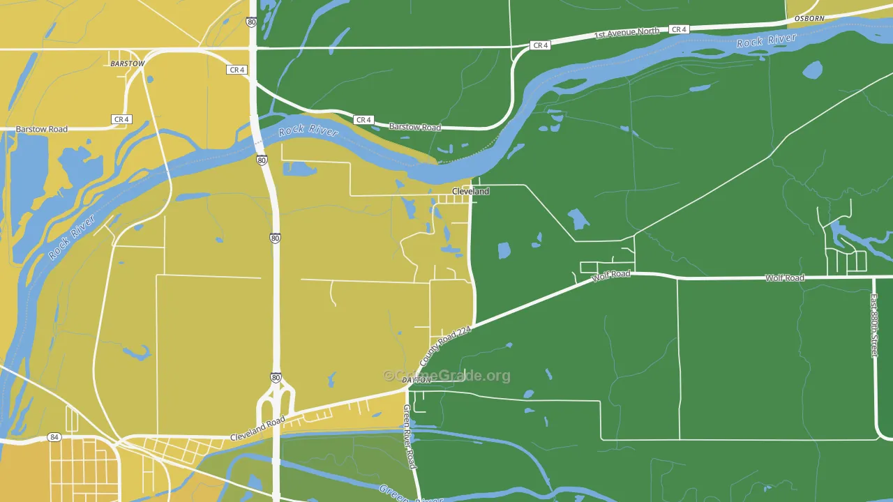 Cleveland, IL Map of Murder Rates