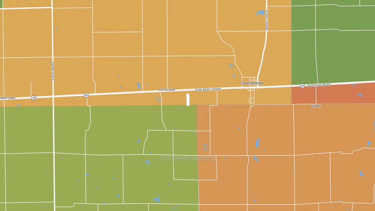 Cleveland, IN Map of Murder Rates