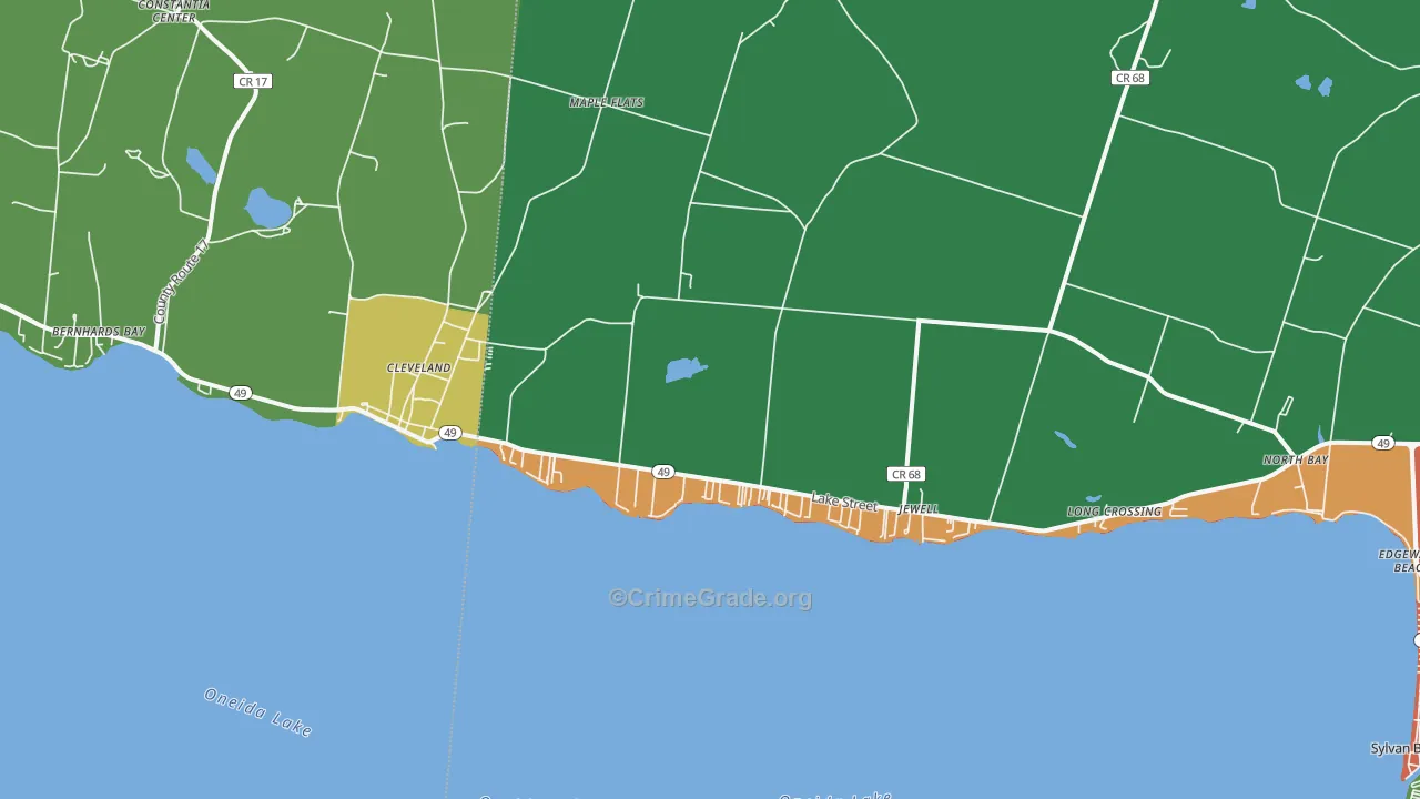 Cleveland, NY Map of Murder Rates