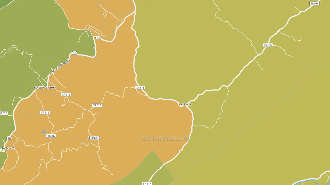 Clifdale, VA Map of Murder Rates
