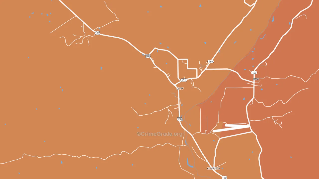Cliff, NM Map of Murder Rates